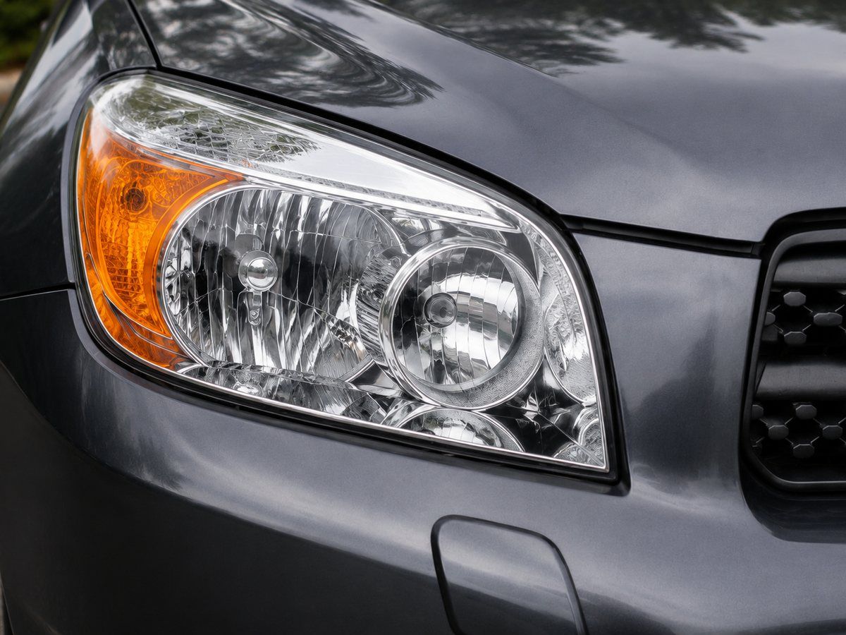 Headlight after restoration